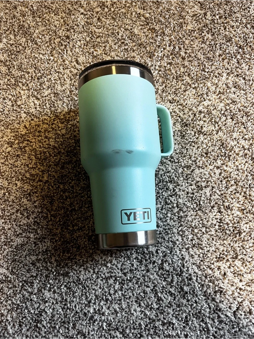 YETI Rambler 30 oz Travel Mug Seafoam Handle Tumbler with Lid Insulated